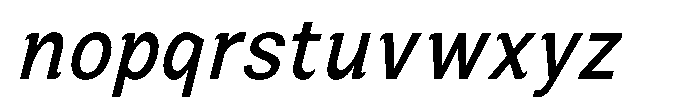 Zendory Medium Narrow Italic Font LOWERCASE