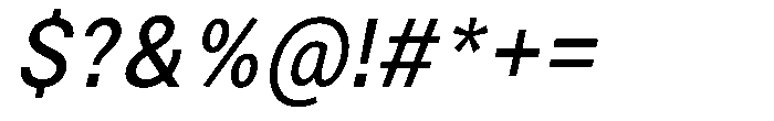 Zendory Medium Narrow Oblique Font OTHER CHARS