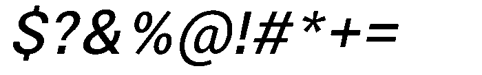 Zendory Medium Oblique Font OTHER CHARS