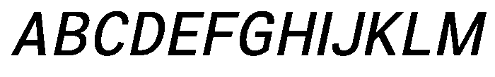 Zendory Medium Oblique Font UPPERCASE