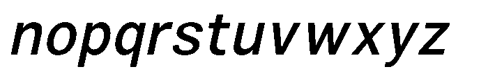 Zendory Medium Oblique Font LOWERCASE