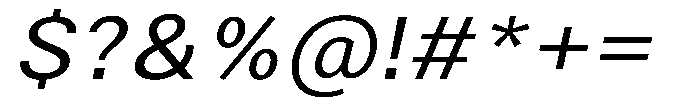 Zendory Narrow Expanded Oblique Font OTHER CHARS