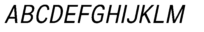 Zendory Narrow Oblique Font UPPERCASE