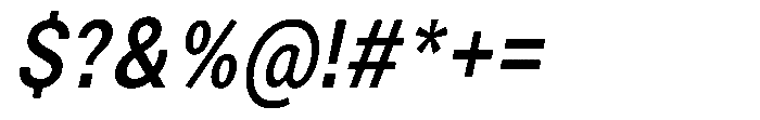 Zendory Sem Bold Narrow Condensed Obliq Font OTHER CHARS