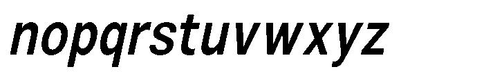 Zendory Sem Bold Narrow Condensed Obliq Font LOWERCASE