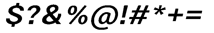 Zendory Sem Bold Narrow Exp Obliq Font OTHER CHARS
