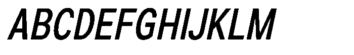 Zendory Semi Bold Condensed Italic Font UPPERCASE