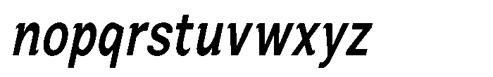 Zendory Semi Bold Condensed Italic Font LOWERCASE