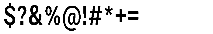 Zendory Semi Bold Condensed Font OTHER CHARS