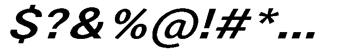 Zendory Semi Bold Expanded Italic Font OTHER CHARS