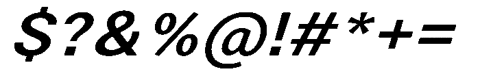 Zendory Semi Bold Expanded Narrow Italic Font OTHER CHARS