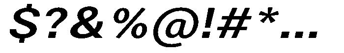 Zendory Semi Bold Expanded Oblique Font OTHER CHARS