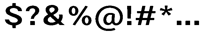 Zendory Semi Bold Expanded Font OTHER CHARS