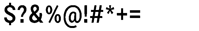 Zendory Semi Bold Narrow Condensed Font OTHER CHARS