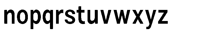Zendory Semi Bold Narrow Condensed Font LOWERCASE