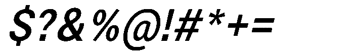 Zendory Semi Bold Narrow Italic Font OTHER CHARS