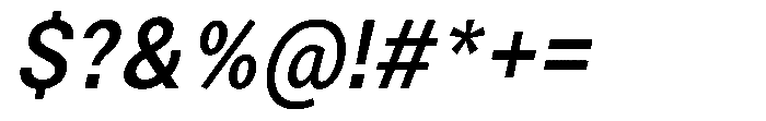 Zendory Semi Bold Narrow Oblique Font OTHER CHARS