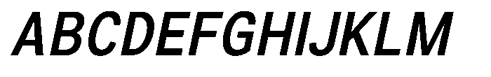 Zendory Semi Bold Narrow Oblique Font UPPERCASE