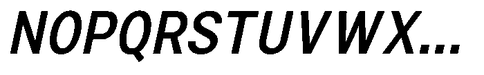 Zendory Semi Bold Narrow Oblique Font UPPERCASE