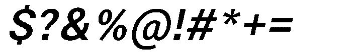 Zendory Semi Bold Oblique Font OTHER CHARS