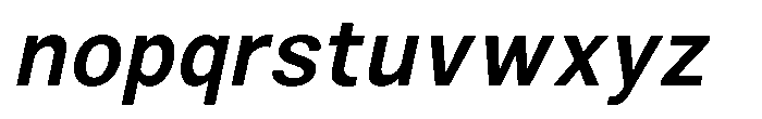 Zendory Semi Bold Oblique Font LOWERCASE
