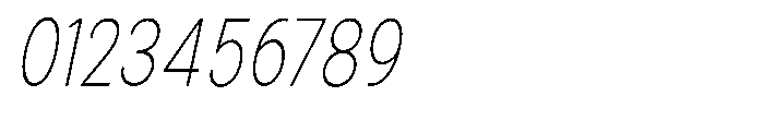 Zendory Thin Condensed Italic Font OTHER CHARS