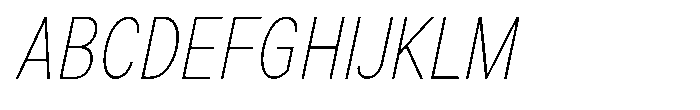 Zendory Thin Condensed Italic Font UPPERCASE