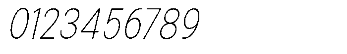 Zendory Thin Condensed Narrow Italic Font OTHER CHARS