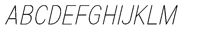 Zendory Thin Condensed Narrow Italic Font UPPERCASE