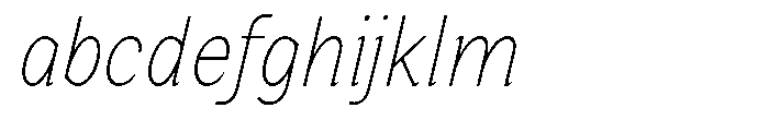 Zendory Thin Condensed Narrow Italic FONT