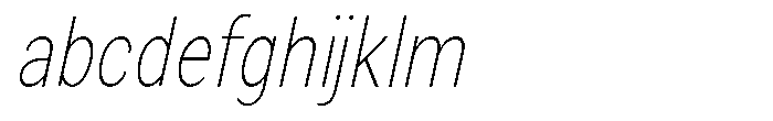 Zendory Thin Condensed Oblique FONT