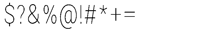 Zendory Thin Condensed Font OTHER CHARS