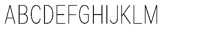 Zendory Thin Condensed Font UPPERCASE