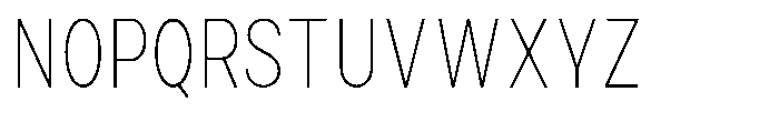 Zendory Thin Condensed Font UPPERCASE