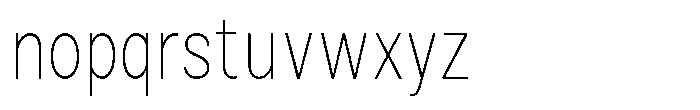 Zendory Thin Condensed Font LOWERCASE