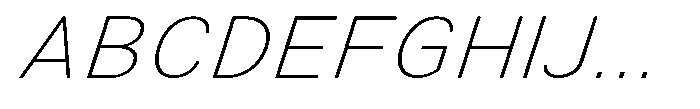 Zendory Thin Expanded Italic Font UPPERCASE