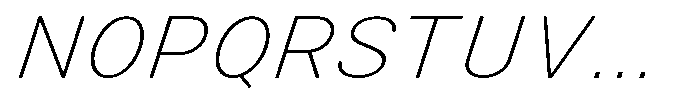 Zendory Thin Expanded Italic Font UPPERCASE