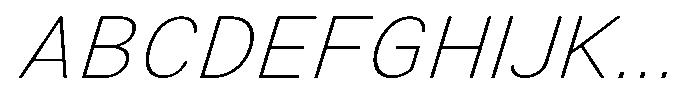 Zendory Thin Expanded Narrow Italic Font UPPERCASE