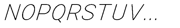 Zendory Thin Expanded Narrow Italic Font UPPERCASE