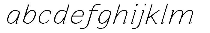 Zendory Thin Expanded Narrow Italic FONT