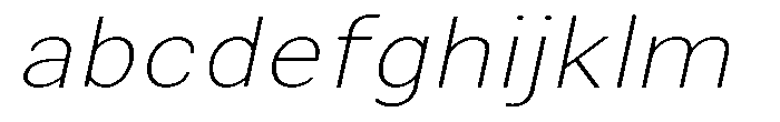 Zendory Thin Expanded Oblique FONT
