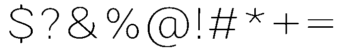 Zendory Thin Expanded Font OTHER CHARS