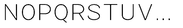 Zendory Thin Expanded Font UPPERCASE