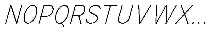 Zendory Thin Italic Font UPPERCASE