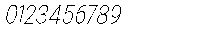 Zendory Thin Narrow Condensed Oblique Font OTHER CHARS
