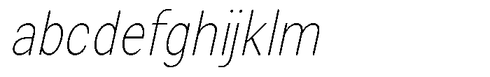 Zendory Thin Narrow Condensed Oblique FONT
