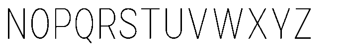 Zendory Thin Narrow Condensed Font UPPERCASE