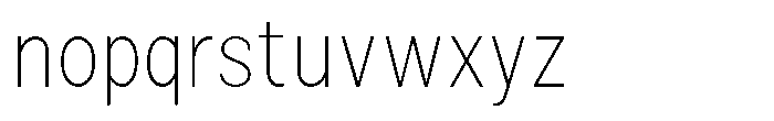Zendory Thin Narrow Condensed Font LOWERCASE