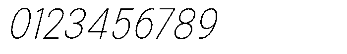 Zendory Thin Narrow Italic Font OTHER CHARS