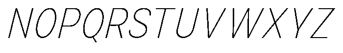 Zendory Thin Narrow Italic Font UPPERCASE
